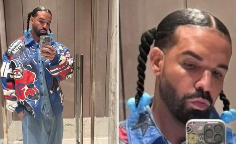 Drake inova em penteado e aparece de “Maria Chiquinha” em nova foto - Metropolitana FM