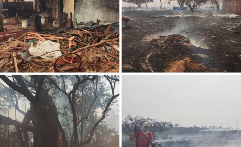 Incêndio florestal destrói 500 hectares na zona rural de Frutal