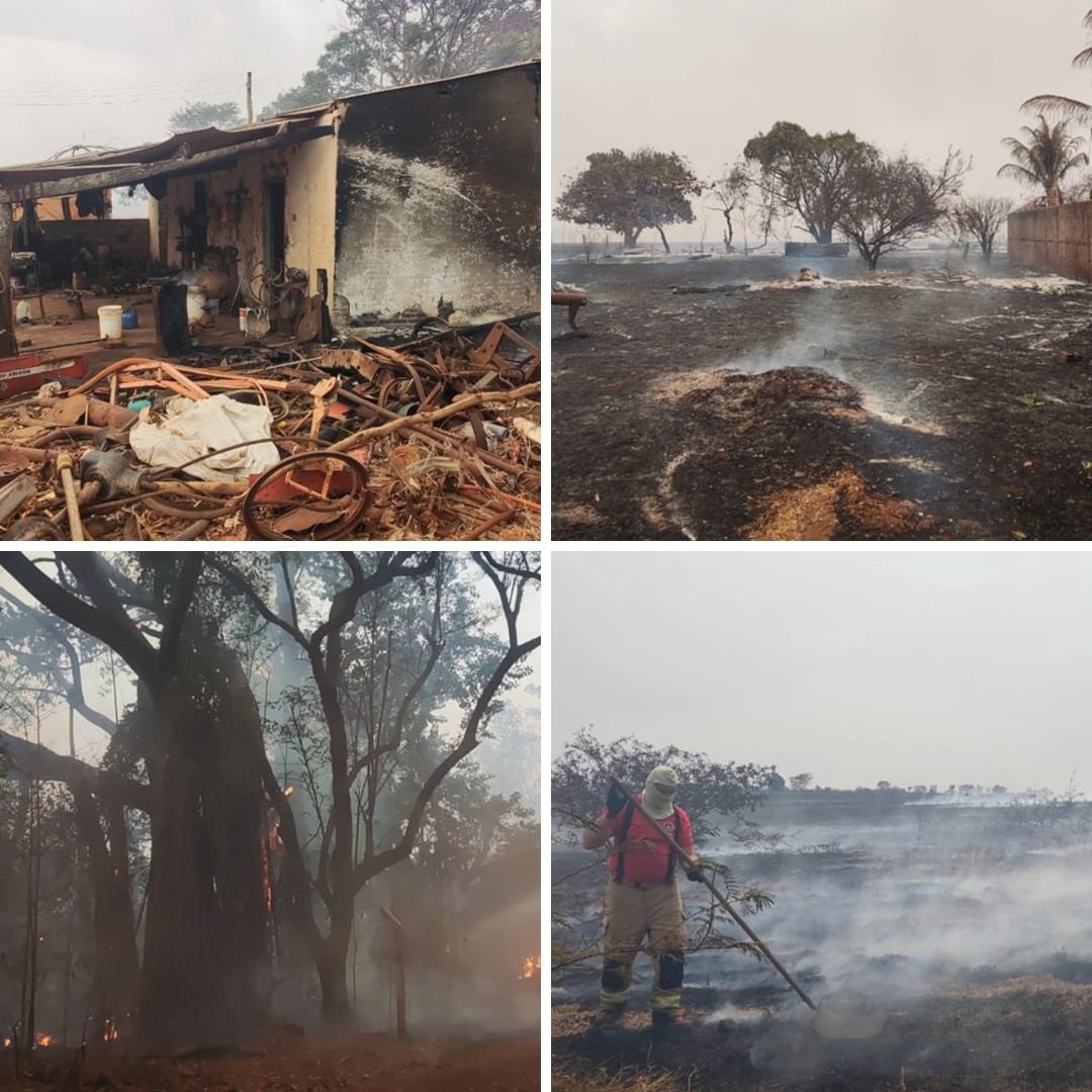 Incêndio florestal destrói 500 hectares na zona rural de Frutal