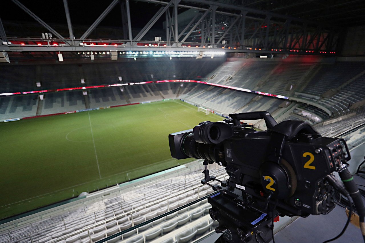 Câmera de transmissão na Ligga Arena